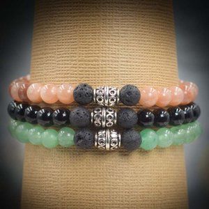 Confidence – Triple Aromatherapy Stretch Bracelets - Handmade to Order
